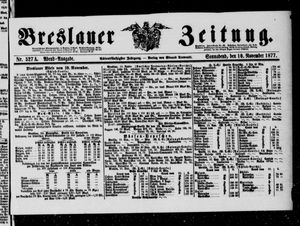 Breslauer Zeitung on Nov 10, 1877