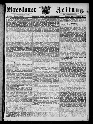 Breslauer Zeitung vom 12.11.1877