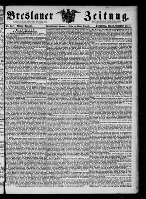 Breslauer Zeitung vom 22.11.1877