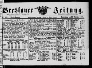 Breslauer Zeitung vom 22.11.1877