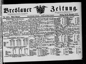 Breslauer Zeitung on Nov 23, 1877