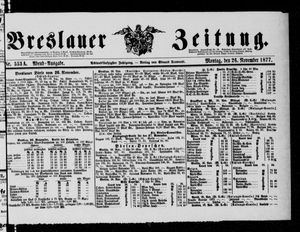 Breslauer Zeitung vom 26.11.1877