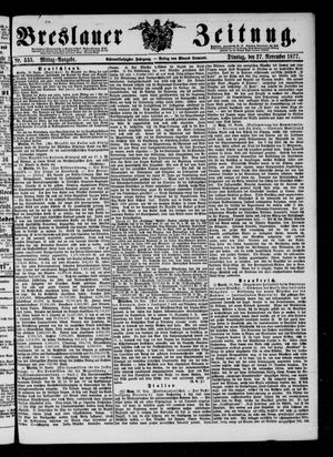 Breslauer Zeitung vom 27.11.1877