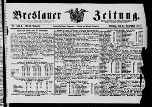 Breslauer Zeitung vom 27.11.1877