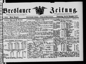 Breslauer Zeitung on Nov 29, 1877