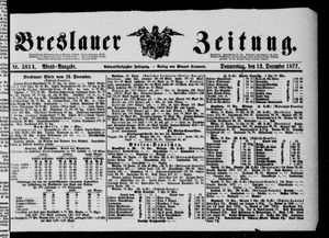 Breslauer Zeitung on Dec 13, 1877