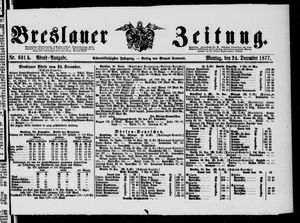 Breslauer Zeitung on Dec 24, 1877