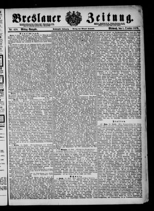 Breslauer Zeitung on Oct 1, 1879