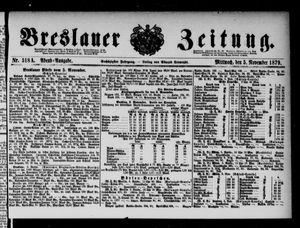Breslauer Zeitung vom 05.11.1879