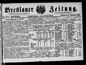 Breslauer Zeitung vom 11.11.1879