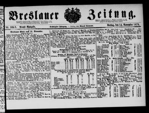 Breslauer Zeitung vom 14.11.1879
