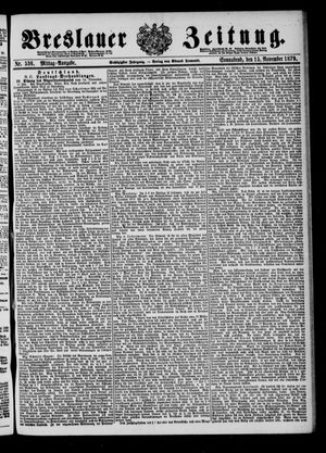 Breslauer Zeitung vom 15.11.1879