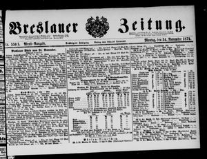 Breslauer Zeitung on Nov 24, 1879