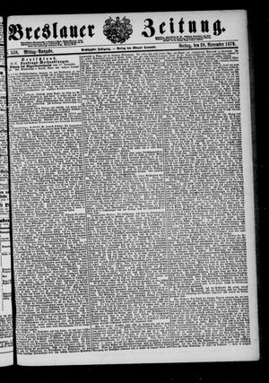 Breslauer Zeitung vom 28.11.1879