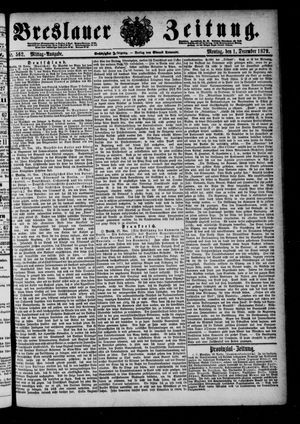 Breslauer Zeitung vom 01.12.1879