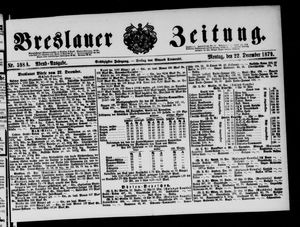 Breslauer Zeitung vom 22.12.1879