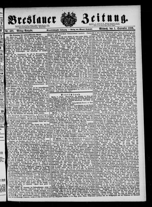 Breslauer Zeitung vom 01.09.1880