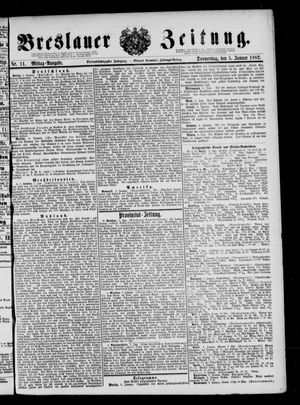 Breslauer Zeitung vom 05.01.1882