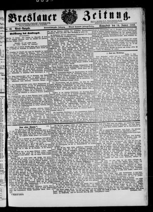 Breslauer Zeitung on Jan 14, 1882