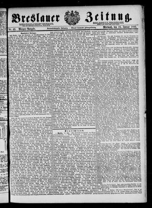 Breslauer Zeitung on Jan 18, 1882