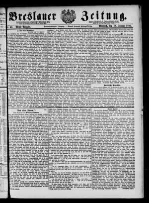 Breslauer Zeitung on Jan 18, 1882