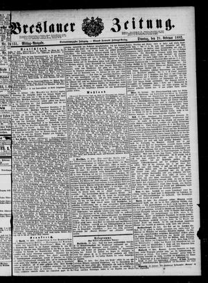 Breslauer Zeitung on Feb 21, 1882
