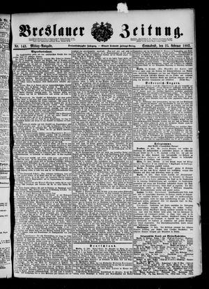 Breslauer Zeitung on Feb 25, 1882
