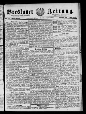 Breslauer Zeitung on Mar 1, 1882