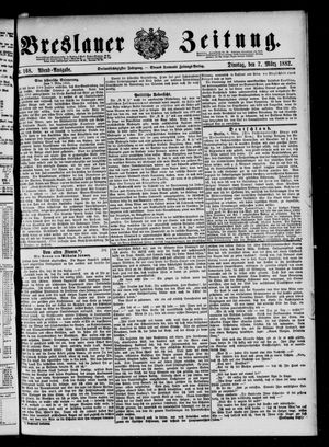 Breslauer Zeitung on Mar 7, 1882