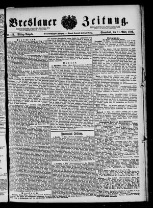 Breslauer Zeitung vom 11.03.1882
