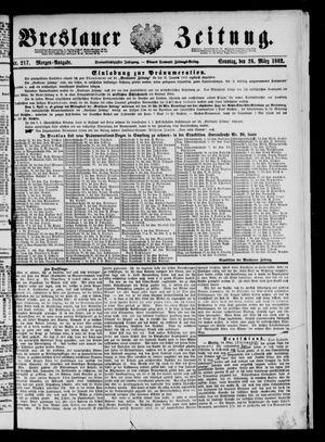Breslauer Zeitung vom 26.03.1882