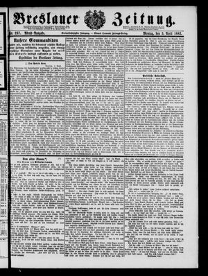 Breslauer Zeitung vom 03.04.1882