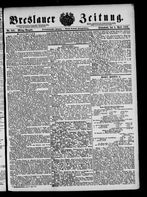 Breslauer Zeitung on Apr 8, 1882