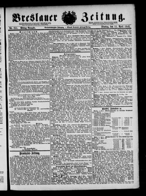 Breslauer Zeitung on Apr 11, 1882