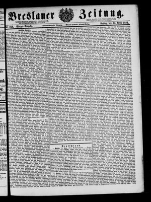 Breslauer Zeitung vom 14.04.1882