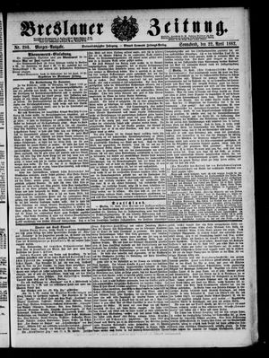 Breslauer Zeitung on Apr 22, 1882
