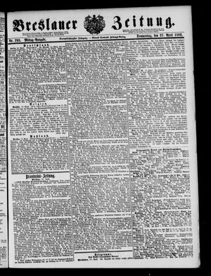 Breslauer Zeitung on Apr 27, 1882