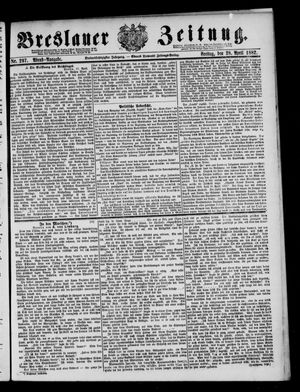 Breslauer Zeitung vom 28.04.1882