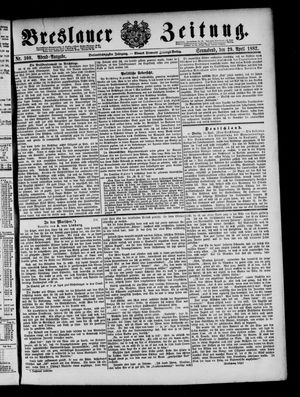 Breslauer Zeitung on Apr 29, 1882