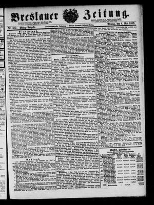 Breslauer Zeitung on May 8, 1882