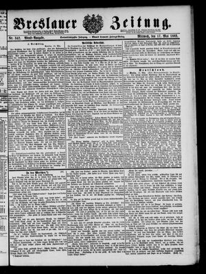 Breslauer Zeitung on May 17, 1882