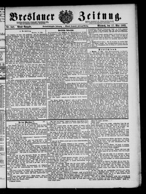 Breslauer Zeitung vom 17.05.1882