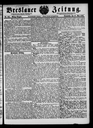 Breslauer Zeitung on May 27, 1882