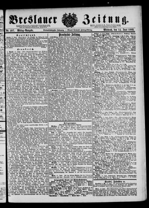 Breslauer Zeitung on Jun 14, 1882