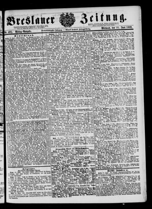Breslauer Zeitung on Jun 21, 1882