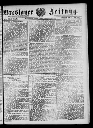 Breslauer Zeitung on Jun 21, 1882