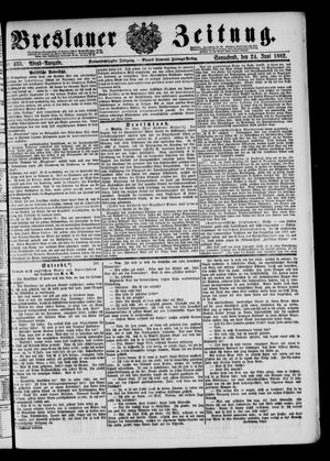 Breslauer Zeitung on Jun 24, 1882