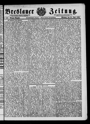 Breslauer Zeitung on Jun 28, 1882