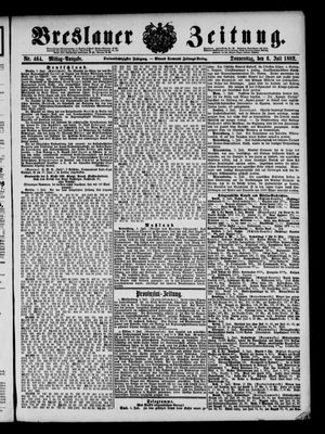 Breslauer Zeitung on Jul 6, 1882