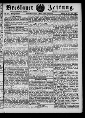 Breslauer Zeitung on Jul 14, 1882